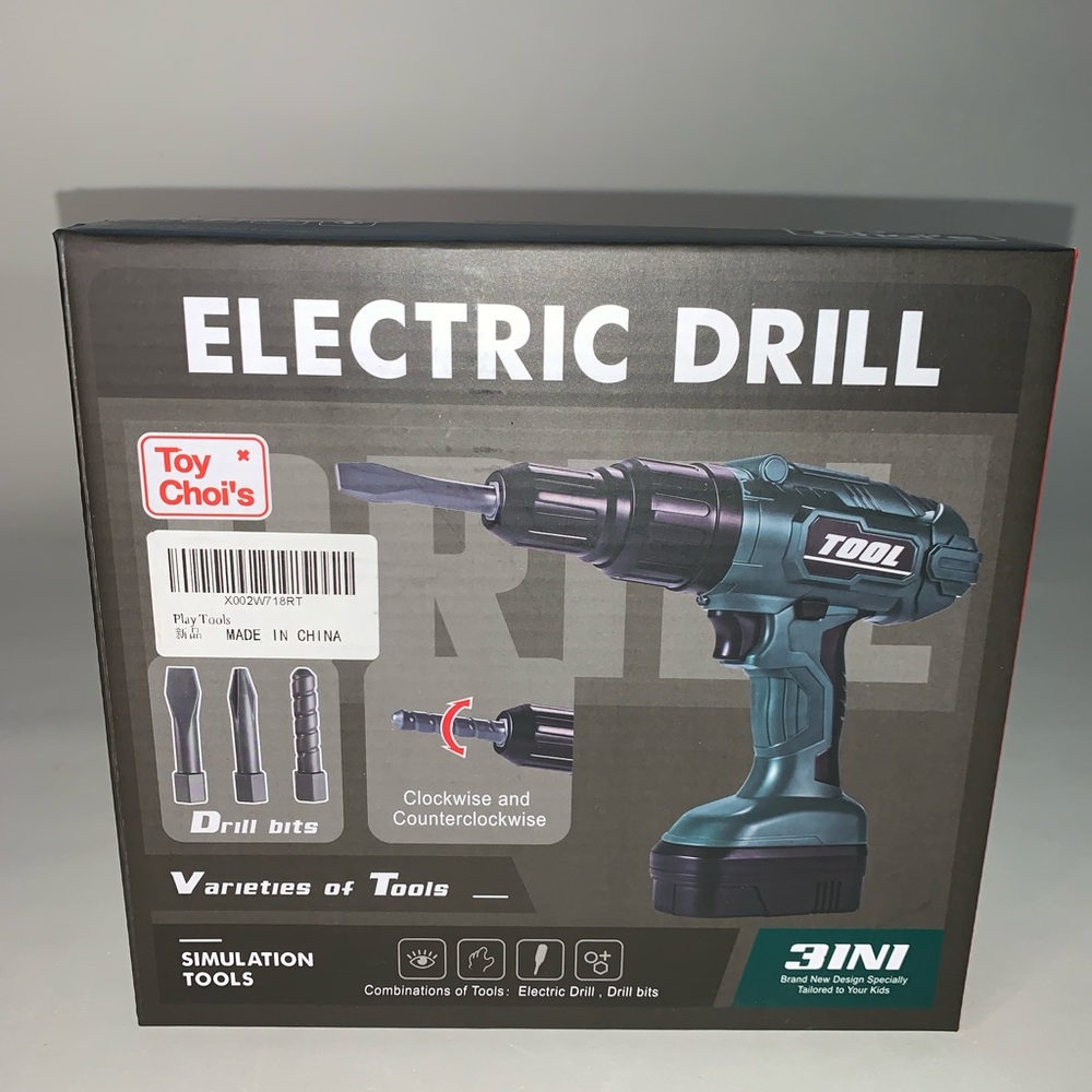 New Kids Pretend Toy Electric Drill Tool Set